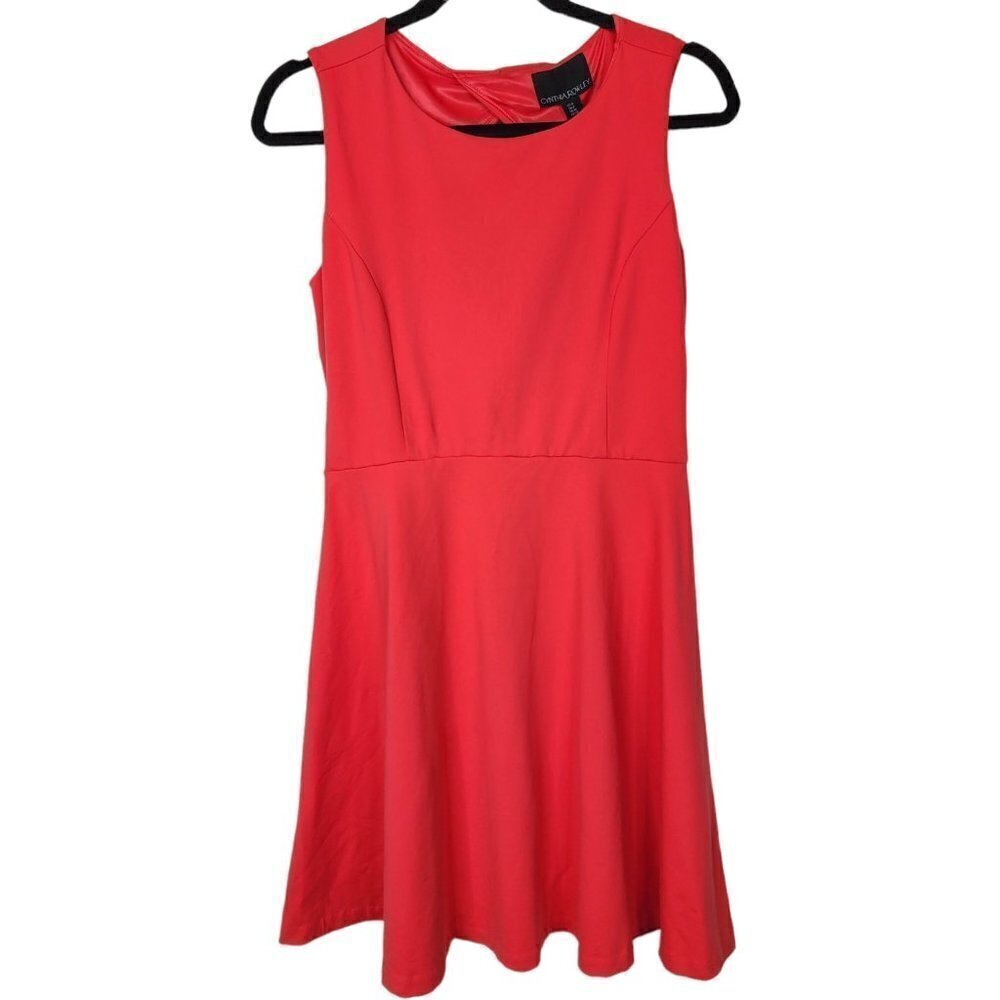 NEW Cynthia Rowley Sleeveless Fit & Flare‎ Dress Open Back Coral Red Size 6